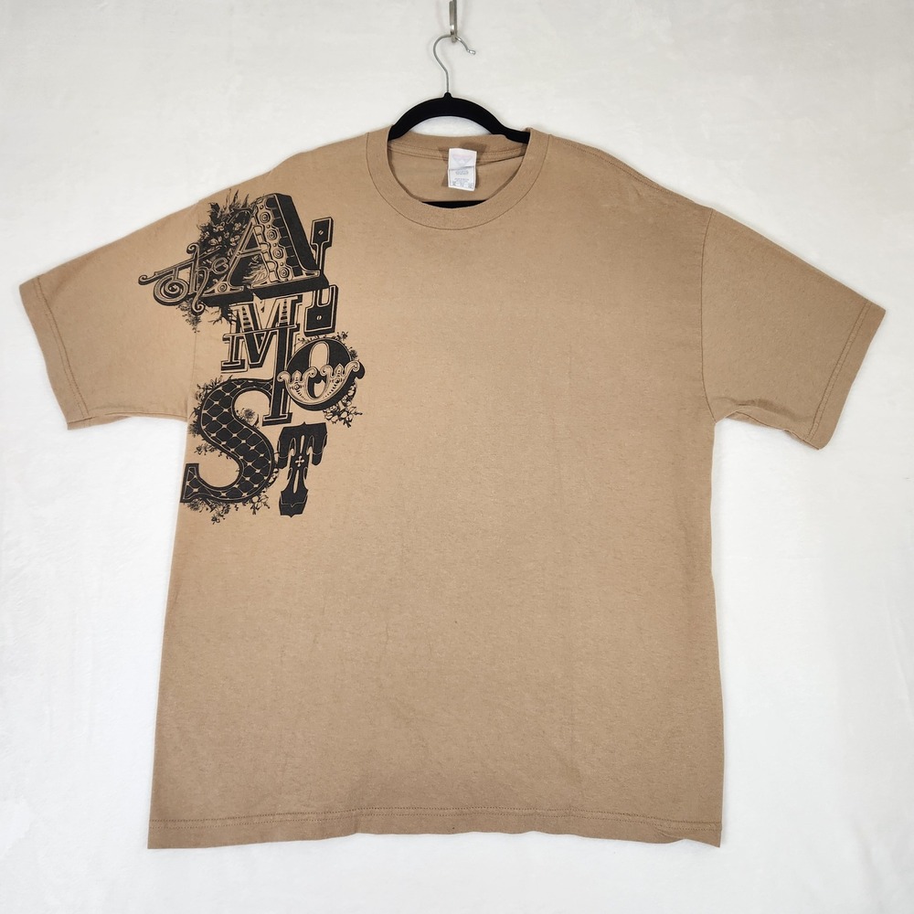 The Almost Band T-Shirt Mens XL Tan Graphic Alstyle AAA Emo Rock Tee